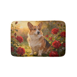 Corgi in the Roses III Badmat