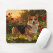 Corgi in the Roses IV Muismat (Met muis)