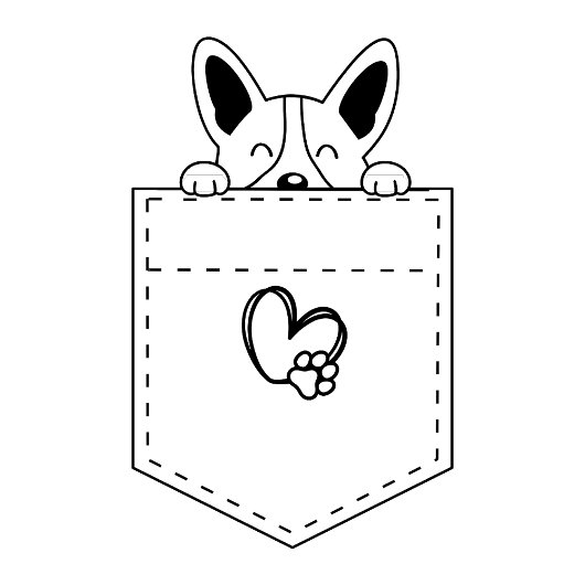 Corgi in zak met kerstmuts | Kerstcadeaus T-shirt