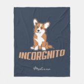 Corgi Incognito Hond Mam Gag Fleece Deken (Voorkant)