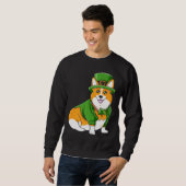 Corgi Irish C St Patricks Day Dog Shamrock Trui (Voorkant volledig)