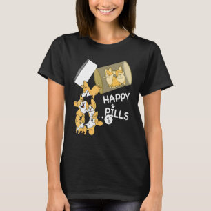 Corgi is mijn gelukkige pillen voor hondenpuppy ei t-shirt