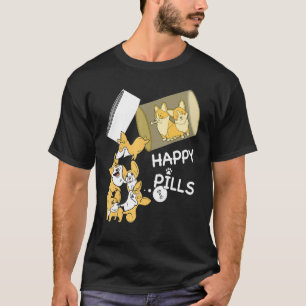 Corgi is mijn happy pillen voor honden puppy eigen t-shirt