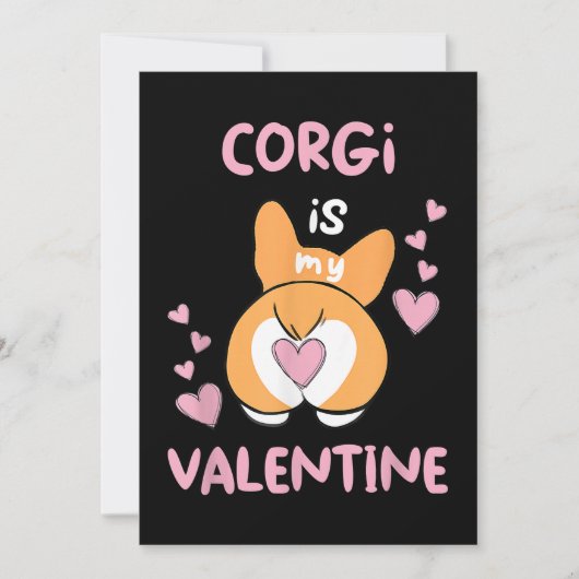 Corgi is mijn Valentijn Feestdagenkaart (Voorkant)