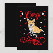 Corgi is mijn Valentijn Funny Corgi Valentijnsdag Feestdagenkaart (Voorkant / Achterkant)