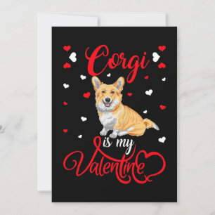 Corgi Is Mijn Valentijn Grappige Corgi Valentijnsd Feestdagenkaart