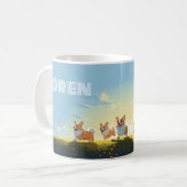 Corgi Joy - Gepersonaliseerd Koffiemok (Voorkant links)