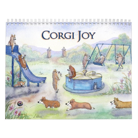 Corgi Joy kalender - corgi honden genieten van het (Hoes)