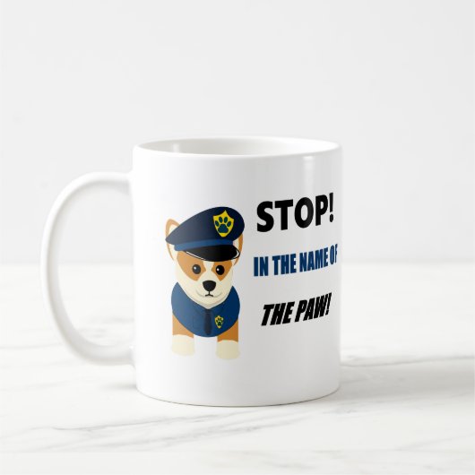Corgi K9 Unit Cute Police Mok (Links)