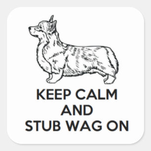 Corgi "Kalm houden" Stickers
