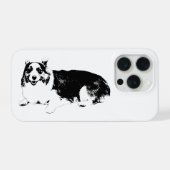 Corgi kalm in je hand iPhone hoesje (Achterkant horizontaal)