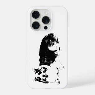 Corgi kalm in je hand iPhone 15 pro case
