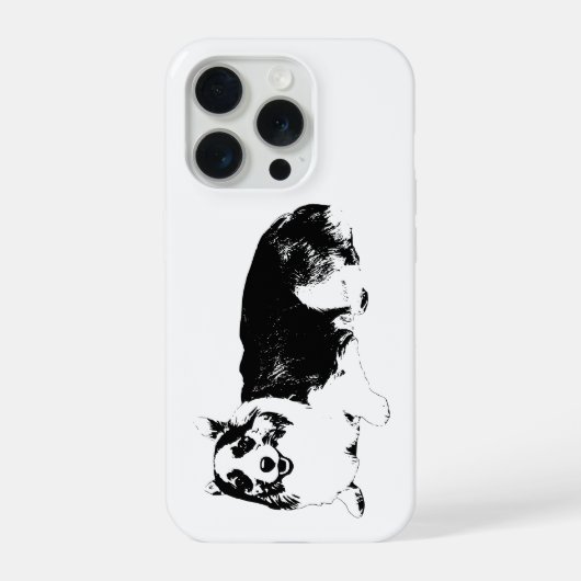 Corgi kalm in je hand iPhone hoesje (Achterkant)