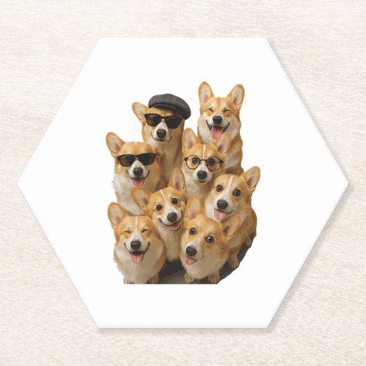 Corgi Kartonnen Onderzetters (Voorkant)