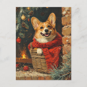 Corgi kerst briefkaart