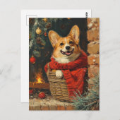 Corgi kerst briefkaart (Voorkant / Achterkant)