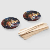 Corgi Kerst Feestelijke Periode Handwaaier (Niet-gemonteerd)