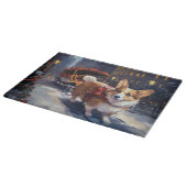 Corgi Kerst Feestelijke Periode Snijplank (Hoek)