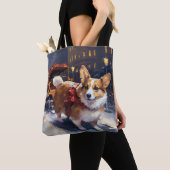 Corgi Kerst Feestelijke Periode Tote Bag (Dichtbij)