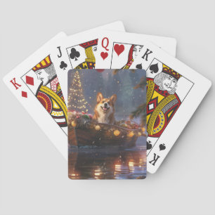 Corgi Kerst Festieve Reis Pokerkaarten