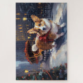 Corgi Kerst Festieve Seizoen Legpuzzel (Verticaal)