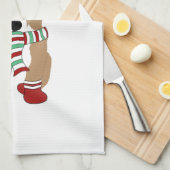 Corgi Kerst Keukenhanddoek (Quarter Fold)