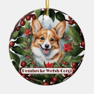 Corgi Kerst Ornament, personaliseer uw puppy's Keramisch Ornament
