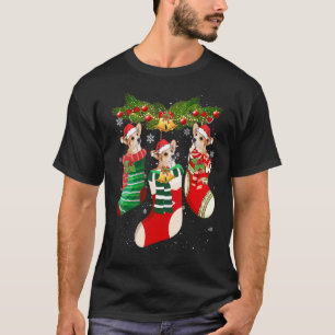Corgi Kerst Soks Boom Licht Kerstmis Sinterklaas H T-shirt
