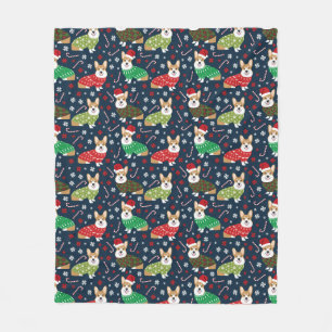 Corgi-kerstbekers Blanket Fleece Deken