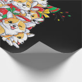 Corgi kerstboom Dog Santa Merry Corgmas Cadeaupapier (Hoek)