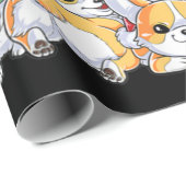 Corgi kerstboom Dog Santa Merry Corgmas Cadeaupapier (Rol Hoek)