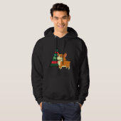 Corgi-kerstboom Hoodie (Voorkant volledig)