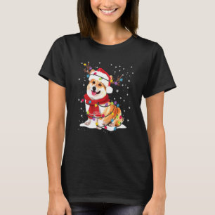 Corgi Kerstboom Licht Pyjama Corgi Kerstmis T-shirt