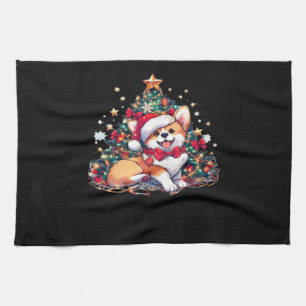 Corgi Kerstboom Oversized T-shirt Theedoek