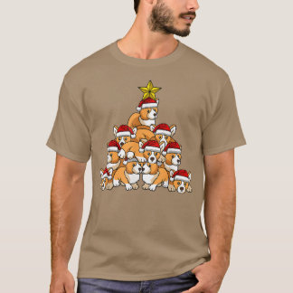 Corgi-kerstboomkalveren T-shirt