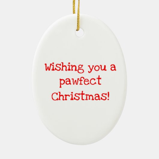 Corgi-kerstboomornament Keramisch Ornament (Achterkant)