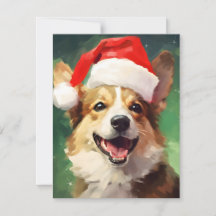 Corgi Kerstborstel schilderen kunstwerk