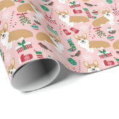 Corgi Kerstcadeaubonnen Cadeaupapier (Rol Hoek)