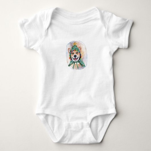 Corgi Kerstcadeaus voor hondenliefhebbers Romper (Voorkant)