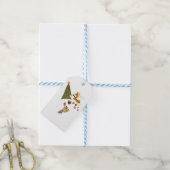 Corgi kerstengel - Santa Paws Cadeaulabel (Met Touw)