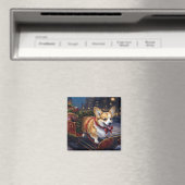 Corgi Kerstfeest Seizoen Magneet (Insitu (Vaatwasser))