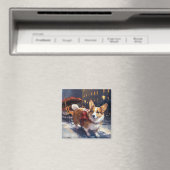 Corgi Kerstfeest Seizoen Magneet (Insitu (Vaatwasser))
