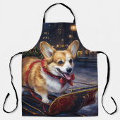 Corgi Kerstfeest Seizoen Schort (Voorkant)