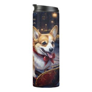 Corgi Kerstfeest Seizoen Thermosbeker