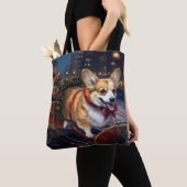 Corgi Kerstfeest Seizoen Tote Bag (Dichtbij)