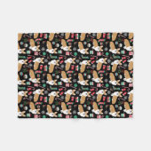 Corgi kerstgeblanket fleece deken (Voorkant (Horizontaal))