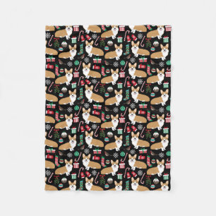 Corgi kerstgeblanket fleece deken