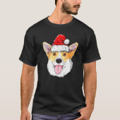 Corgi Kersthond Kerstmis kerstman kerstman kerstbo T-shirt (Voorkant)