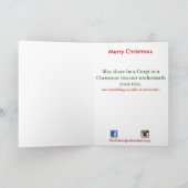 Corgi-kerstKaart Feestdagen Kaart (Binnen)