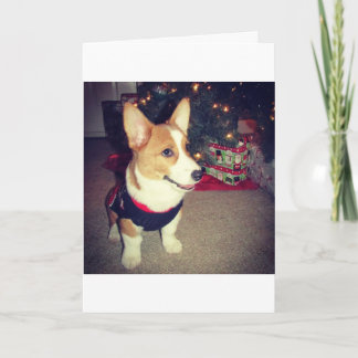 Corgi-kerstKaart Feestdagen Kaart